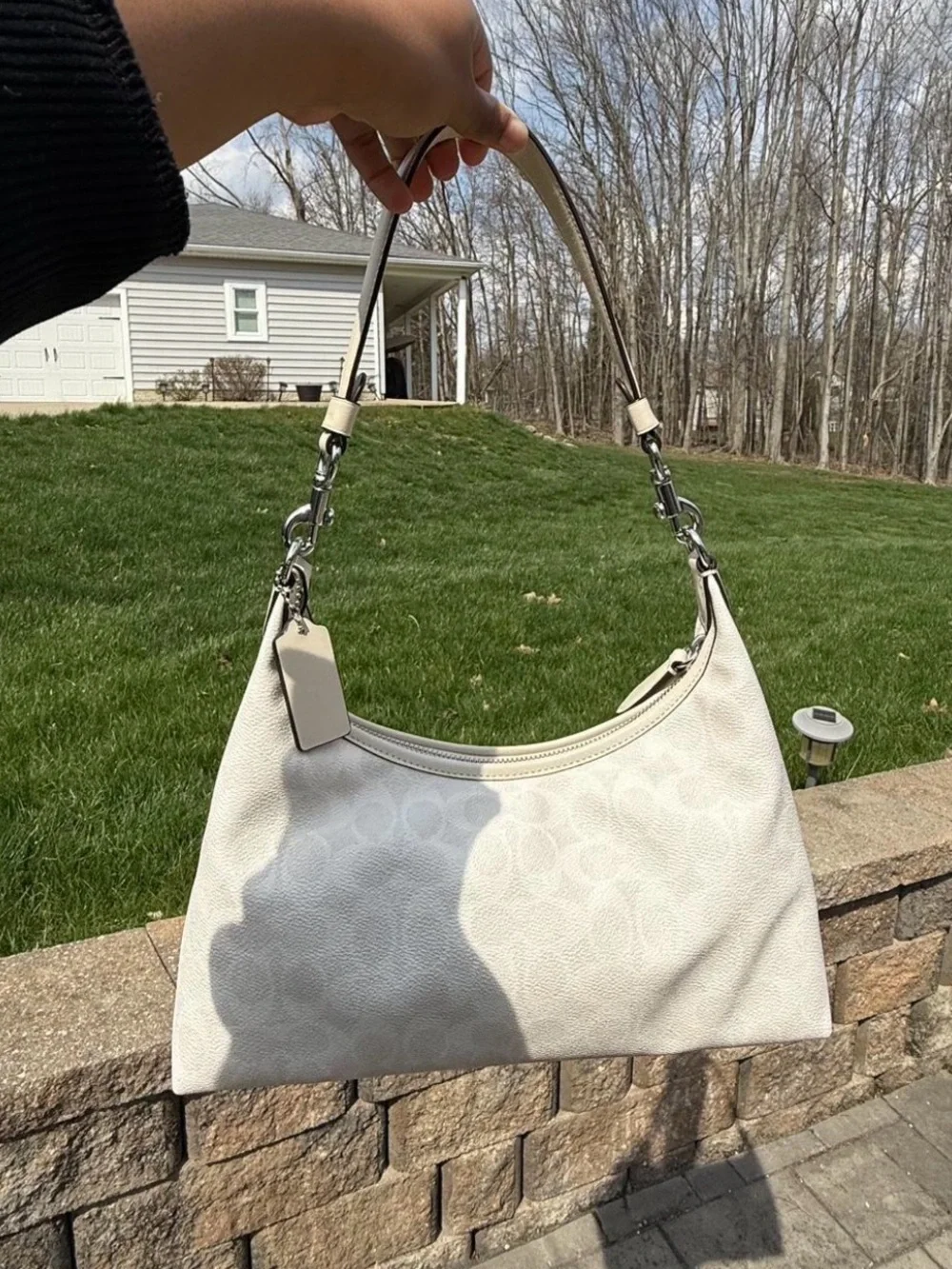 Coach Cream Monogram Shoulder Bag